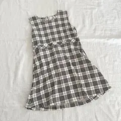 KUMIKYOKU 組曲 キッズ チェック柄 ノースリーブワンピース M女の子