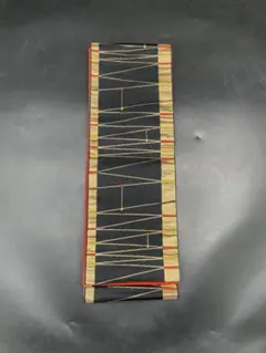 半幅帯　洒落帯　△ 幾何学模様　ポリエステル　カジュアル　h10