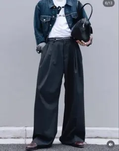 ok.soon black cotton pants size2 - メルカリ