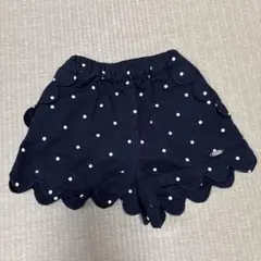 petit main ドット柄スカラップショートパンツ 80cm