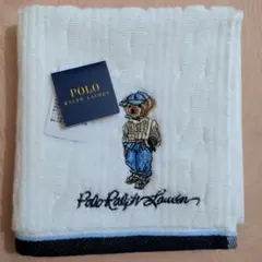 ポロラルフローレン　タオルハンカチ　ポロベア　(ホワイト)