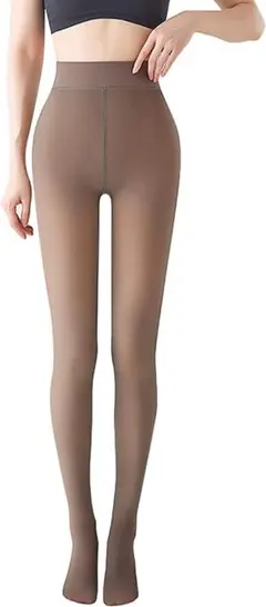 【裏起毛タイツ・伸縮性 美脚】透け感タイツ TOWOOZ レディース ストッキン