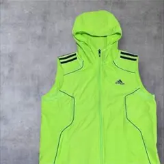 adidas CLIMACOOL フード付きベスト 蛍光グリーン