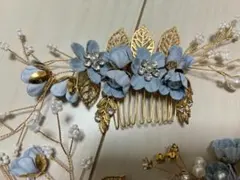 【4点セット】髪飾り　結婚式　ウェディング　高見え　かんざし