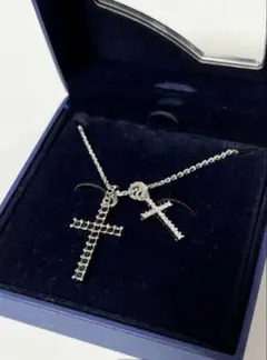 美品スワロフスキーネックレス&リング