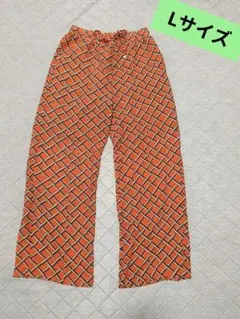 パンツ　幾何学柄 オレンジ　 Lサイズ
