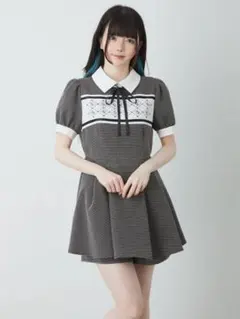 AnkRouge モノグラムコンビネゾン ブラック ワンピース 量産型 地雷系のサムネイル