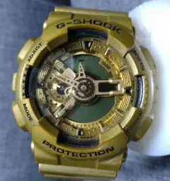 キラキラ金色G-SHOCK裏蓋無しジャンクにて♪ゴールド 腕時計です(⌒▽⌒)