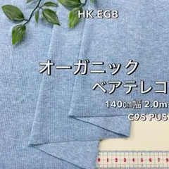 NO,HK-EGB 140㎝幅 2.0ｍ オーガニックベアテレコ サックス杢