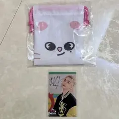 StrayKids スキズFCくじD賞 巾着 ミニポーチ ヒョンジン ジニレット