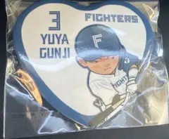 北海道日本ハムファイターズ　郡司裕也選手ビンゴ　ハート型缶バッジ