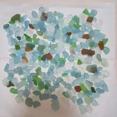シーグラスセット 青 緑 茶色(約200g)