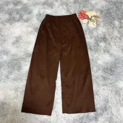 INGNI イング（M）プリーツ ワイドパンツ ストレート 無地 カジュアル