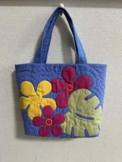 ハワイアンキルト　トートバッグ　ハンドメイド