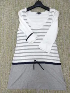TOMMY HILFIGER ノースリーブ ボーダー グレー ホワイトのサムネイル