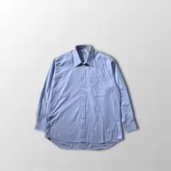 ジバンシィ チェック 長袖 シャツ ロングポイントカラー L 黄青白 綿混 