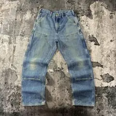 USA Carhartt ダブルニーデニム 鬼フェード ジーンズ ワイドレグ