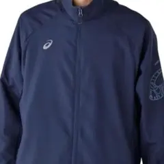 新品‼️アシックス　メンズL フルジップジャケット　ネイビー　参考価格8470円