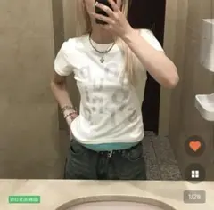 スープ レタリング 半袖Tシャツ