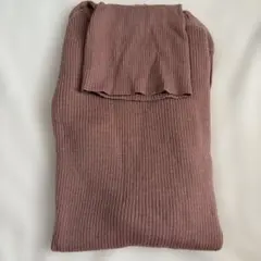 UNIQLO メリノリブタートルネックセーター 長袖 ピンクベージュ M