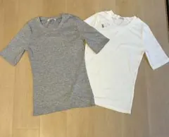 【美品】リブTシャツ 2枚セット Mサイズのサムネイル