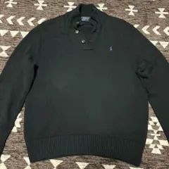 POLO ブラック ニットセーター