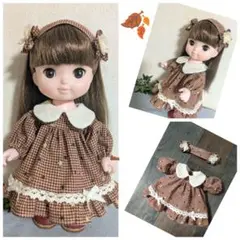 メルちゃん、ソランちゃんの秋物ワンピース＆ヘアバンド