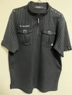 「美品」le coq sportif ゴルフ用メンズウェアハーフジップL/LL黒