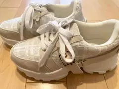 ESPERANZA 厚底スニーカー ツイードフラワーベルト　Lサイズ