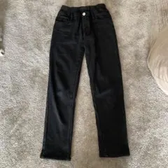 値下げ！黒　長ズボン 150サイズ　裏起毛　ウエストゴム　5ポケット　匿名配送