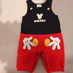 ミッキー ロンパース 赤黒 95cm以下