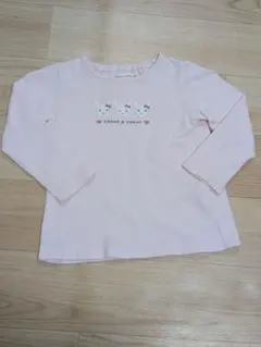 coeur a coeur うさぎ 刺繍 ピンク 長袖 ロンT 95