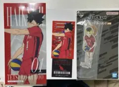 一番くじ ハイキュー!! 音駒 黒尾鉄朗＆孤爪研磨F賞& I 賞セット3点セット