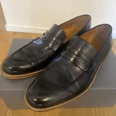 Santoni サントーニ ローファー UK8 黒 イタリア製 箱付 美品 Santoni サントーニ コインローファー UK8 黒 イタリア製 箱付 美品