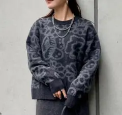 新品 ユニクロ marimekko ラムクルーネックセーター ダークグレー M