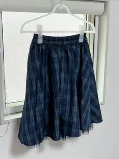 アンティローザ　リバーシブル　ハイウエスト　スカート　ギンガムチェック　チュール