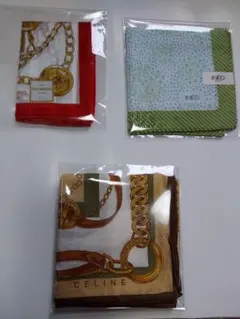 プ*ぴ様 CELINEスカーフ ジョンリッチモンドハンカチ INEDハンカチ3点