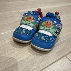 アンパンマン　スニーカー　青　14cm