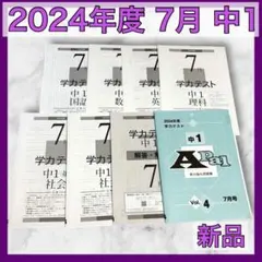 育伸社 学力テスト 2024年度 7月 中1 5科 解答解説 国 数 社 理 英