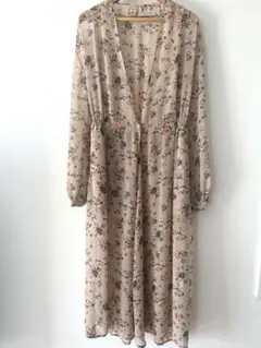 AZUL BY MOUSSY 花柄 ロングカーディガン　ワンピース　ポケットつき