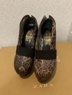 ピンヒールパンプス　ヒョウ柄　高ヒール