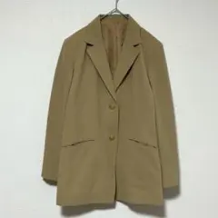 M341 テーラードジャケット　肩パッド　ベージュ　大きいサイズ　４Ｌ　17AR