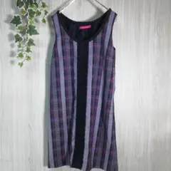 ピンキーガールズ♡サロペットワンピース♡タータンチェック♡秋冬【Ｍ】