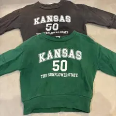 しまむら　90センチロゴトレーナー　２枚セット