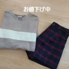 アーノルドパーマートレーナーとチェック柄ショートパンツセット