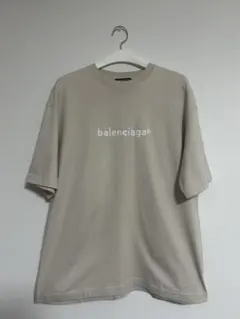 【未使用/送料無料】balenciaga ベージュ ロゴTシャツのサムネイル