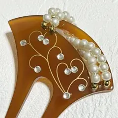 KZ023-a 簪 かんざし 茶色 結婚式 和装 髪飾り 卒業式 成人式 着物