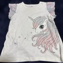 匿名配送！ユニコーン フリル袖 タンクトップ 130
