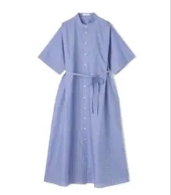 マカフィー コットンリネンソリッド シャツワンピース