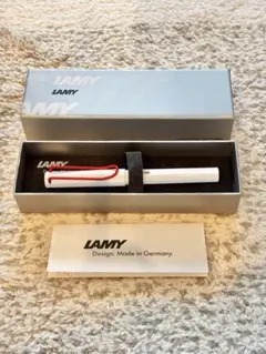 LAMY サファリ ホワイト レッドクリップ 万年筆　漢字ニブのサムネイル